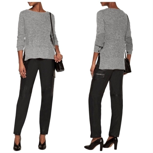 Rag & Bone Bea Alpaca Suede Elbow Patch Sweater - Picture 1 of 10